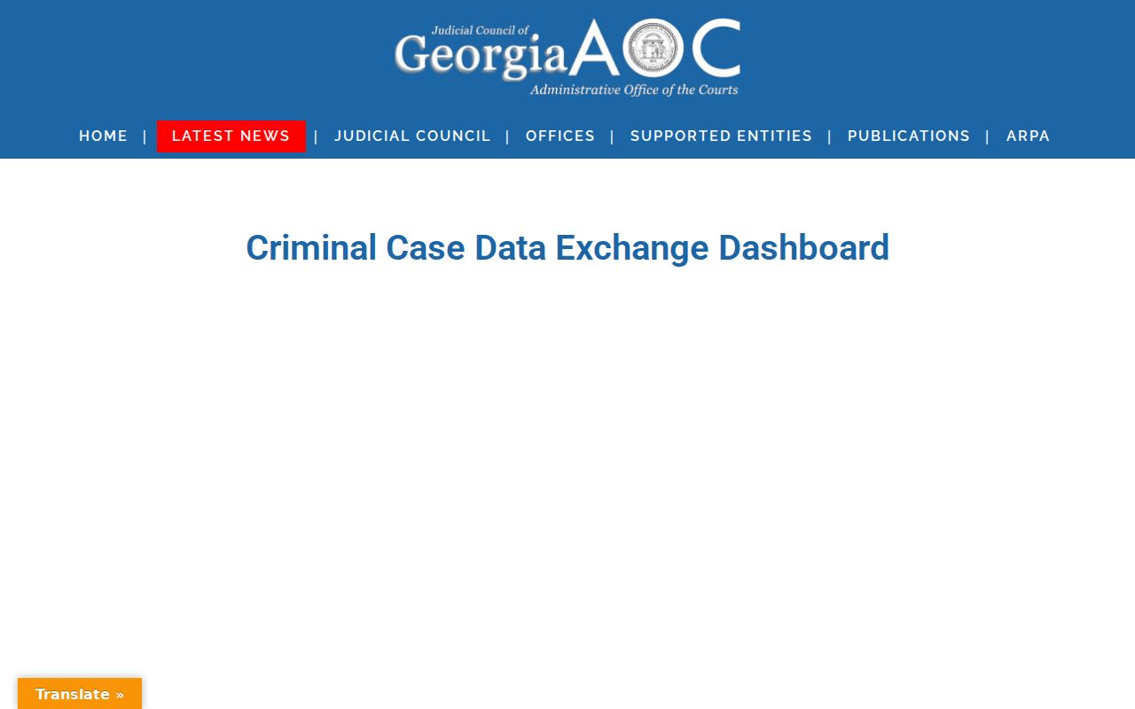 Fulton County criminal court case disposition dashboard