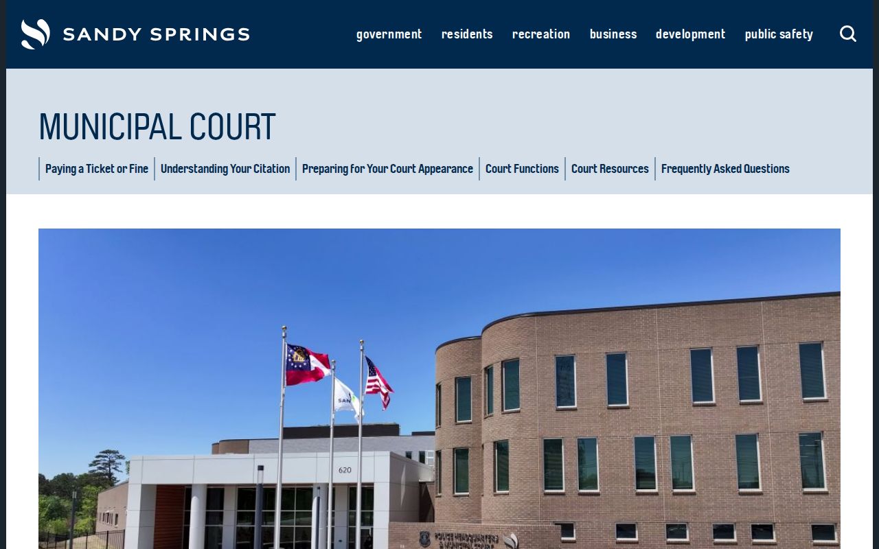 Fulton County criminal court cases and Sandy Springs court services